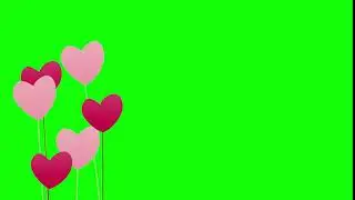 Green screen Heart animation 2D FREE download love footage