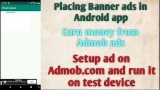 Banner ads in android | Earn money from Admob Ads