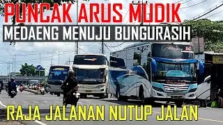 INI BUS SAMPAI NUTUP JALAN, PADATNYA MEDAENG MENUJU TERMINAL BUNGURASIH ARUS BALIK