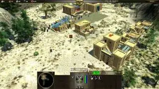 0AD Alpha 8 Persian Gameplay - qbot vs rush - Zagros Mountains