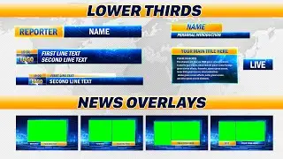 FREE Green Screen Breaking News Lower Third (Part 8) + News Overlays Green Screen