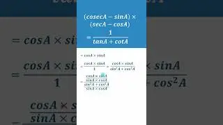 cosec a - sin a sec a - cos a Trigonometric Identities Class 10 Maths