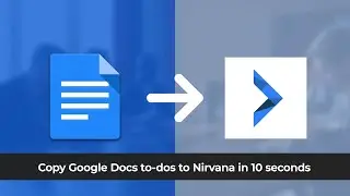 Google Docs to Nirvana Integration - To-dos