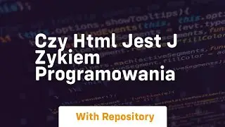 Czy html jest j zykiem programowania