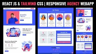 REACT JS & TAILWIND CSS Complete Responsive AGENCY website | React Tailwind Project 🔥🔥