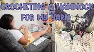 Crocheting a Hammock for my Yarn ❣️ Crochet Yarn Storage *beginner friendly