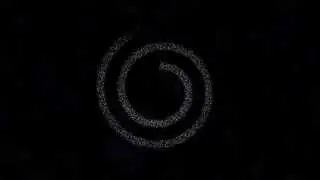 4K UHD Spiral Partciles Draw over Space Scene