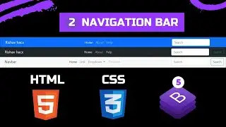 How to add navigation bar in html and css using  bootstrap 5 | Navigation bar tutorial | Responsive