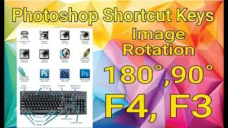 Photoshop keyboard shortcuts rotate key 180˚,90˚