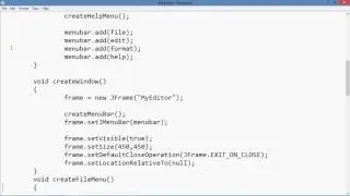 JAVA Swing : Text Editor  part - 4