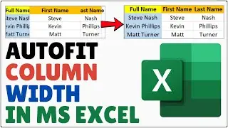 How to Autofit Column Width in Excel