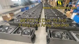 60 pcs K2 Dual 12 inch 3 way line array Speaker