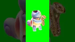 Squirtle Saxophone 🎷 Green Screen