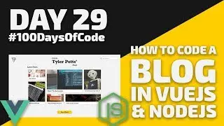 How to code a BLOG in VueJS & NodeJS - VueJS Design - Day 29 - #100DaysOfCode