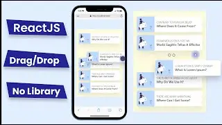 ReactJS Drag and Drop Beautiful [ NO Library ] ( React + CSS )🔥🔥🚀