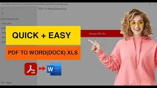 How To Convert Pdf To Word (DOCX) XLS In PDF Converter Editor For Office