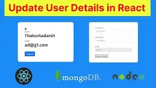 #12 How to Update User Details in React JS Node MongoDB with updateOne() Method || Update user data
