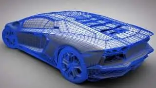 3D modeler Escena Lamborghini