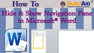 How to Hide & Show Navigation Pane in Microsoft® Word - GuruAid