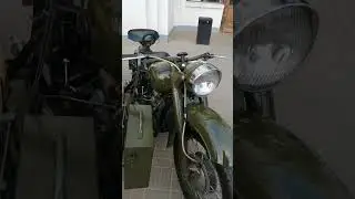 Ретро военный мотоцикл. Russian old military motorcycle