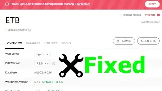 Heads up! Local's router is having trouble starting - Solved