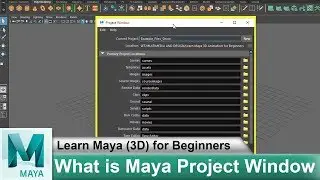 What is Maya Project Window & How to Create New Project | Learn Maya 3D Animation for Beginners #30