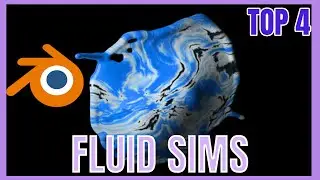 TOP 4 blender fluid simulations (september) 2024