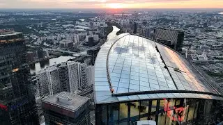 Drone crash on skyscraper. Moscow-City [Drone 4K]