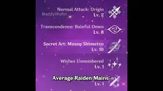 EM Raiden Mains be like- | Genshin Impact