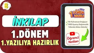 8.Sınıf İnkılap 1.Dönem 1.Yazılıya Hazırlık 📝 