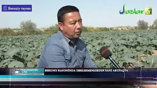 ⏺ Beruniy rayonínda isbilermenlerdiń saní artpaqta