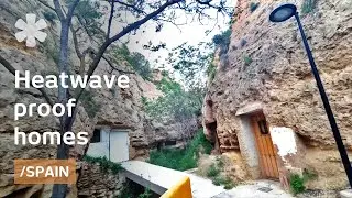 People left cave homes. He restored ancestors underground town