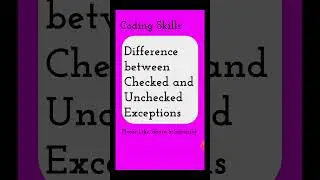 Difference between Checked and Unchecked Exceptions | Coding Skills