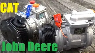 Компрессор кондиционера John Deere/Caterpillar/Claas-ремонт.    |    Caterpillar compressor repair.