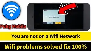 Pubg you are not on a wifi network problem fix | How to fix pubg mobile you are not on wifi problem!