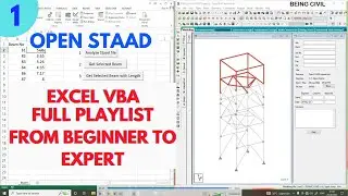 Introduction to OpenSTAAD | Excel VBA | Analyzing Staad File