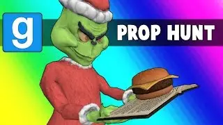 Gmod Prop Hunt Funny Moments - Hamburgers Vs. The Santa Claus (Garry's Mod)