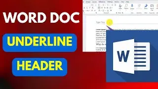 How to Underline Header in Microsoft Word