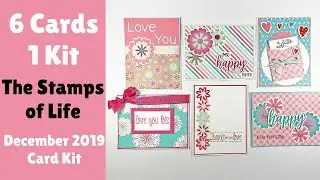 The Stamps of Life | December 2019 Card Kit | 6 Cards 1 Kit