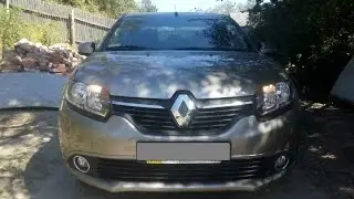 Замена ламп ДХО  Renault logan 2013 (Заміна ламп ДХВ Рено Логан 2)