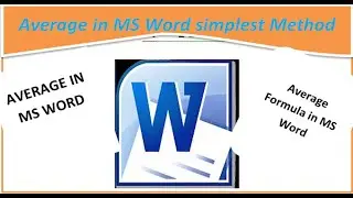 Average Formula  In Microsoft Word with VEdutech
