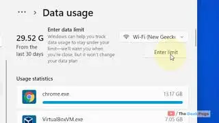 Set Data Usage Limit For WiFi In Windows 11