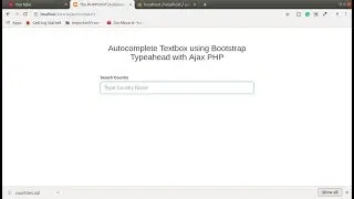 Autocomplete Text box using Typeahead with Ajax PHP Bootstrap