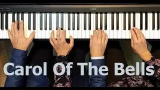 Carol Of The Bells {Piano4handsCover} Schedryk Щедрик в 4 руки | GloriaMusicAcademy