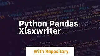 python pandas xlsxwriter