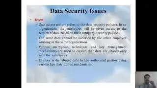 Cloud Introduction to Data Security | Cloud Computing, Dr. N. Ramshankar, ASP/CSE, RMDEC