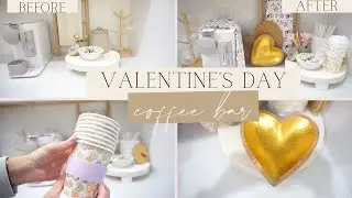 DECORATE WITH ME | VALENTINE'S DAY COFFEE BAR 2023 | KITCHEN DECOR