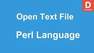 Perl Programming Open Read Text File