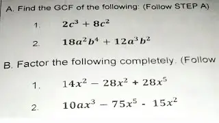 Find the GCF | Factor out Polynomials | Algebra