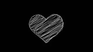 Heart cartoon animation love OVERLAY draw effect FREE download black screen footage